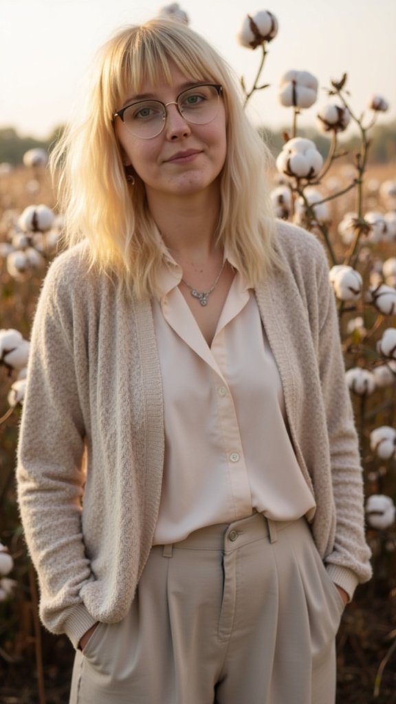 Michelle von made with michelle im Baumwollfeld